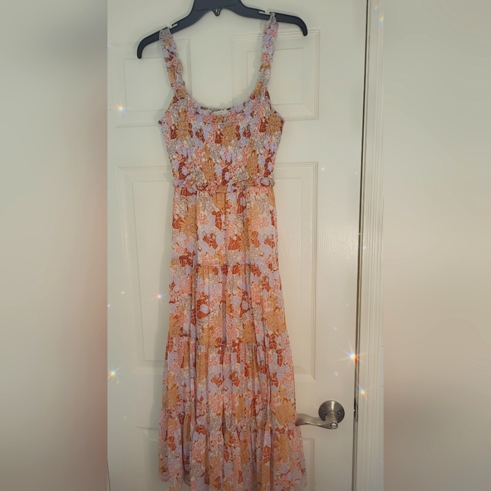 Astr floral midi dress